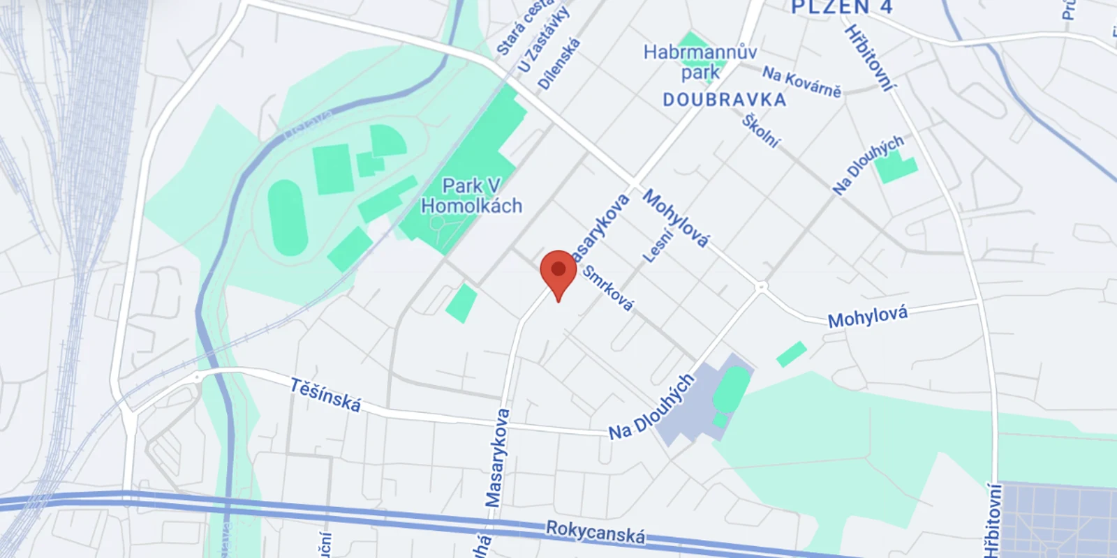 Mapa s polohou Spacebox v OD Centrum Doubravka